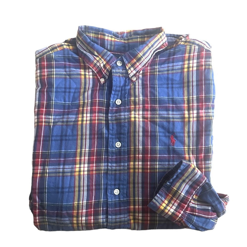 Men’s Ralph Lauren Classic Fit‎ Plaid Button Down Shirt size Large